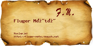 Fluger Máté névjegykártya